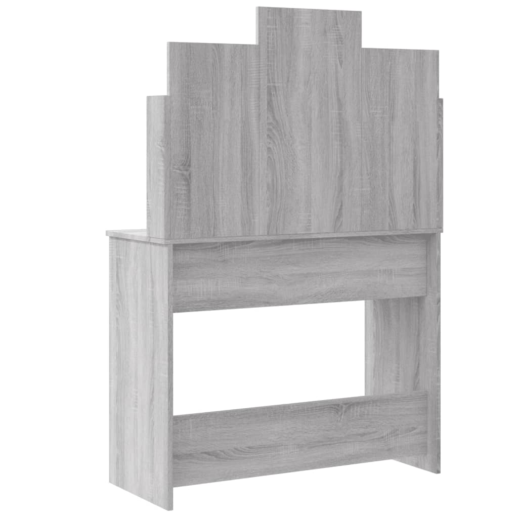 Kaptafel met LED-verlichting 96x40x142 cm grijs sonoma