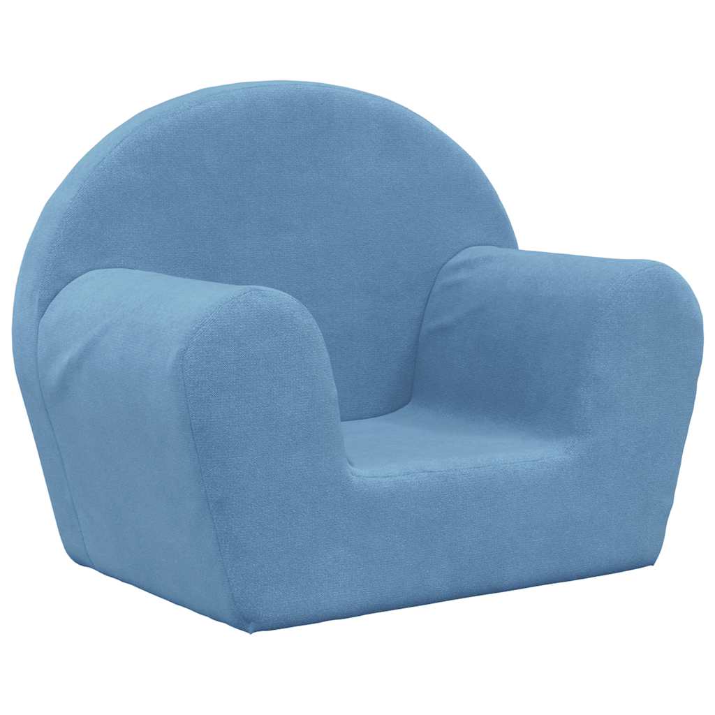Kinderbank zacht pluche blauw