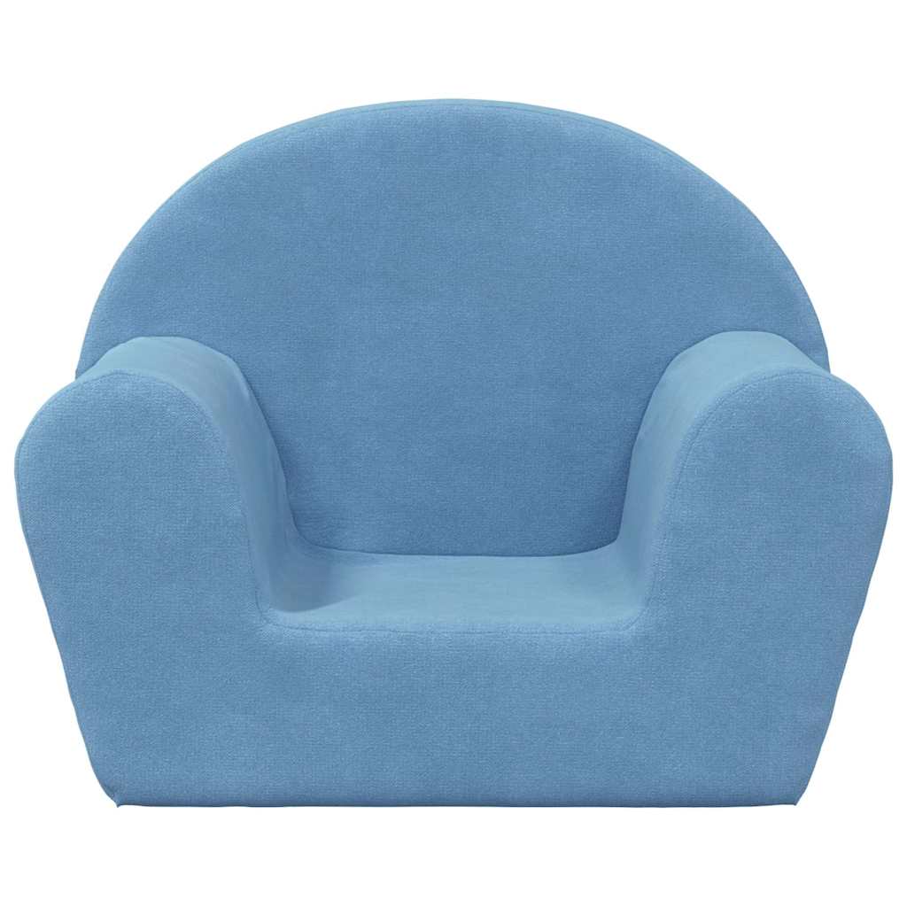 Kinderbank zacht pluche blauw