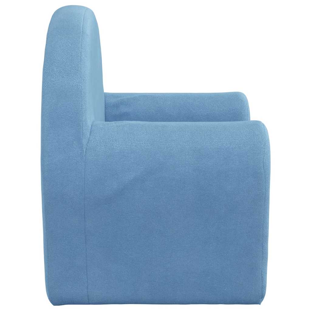 Kinderbank zacht pluche blauw
