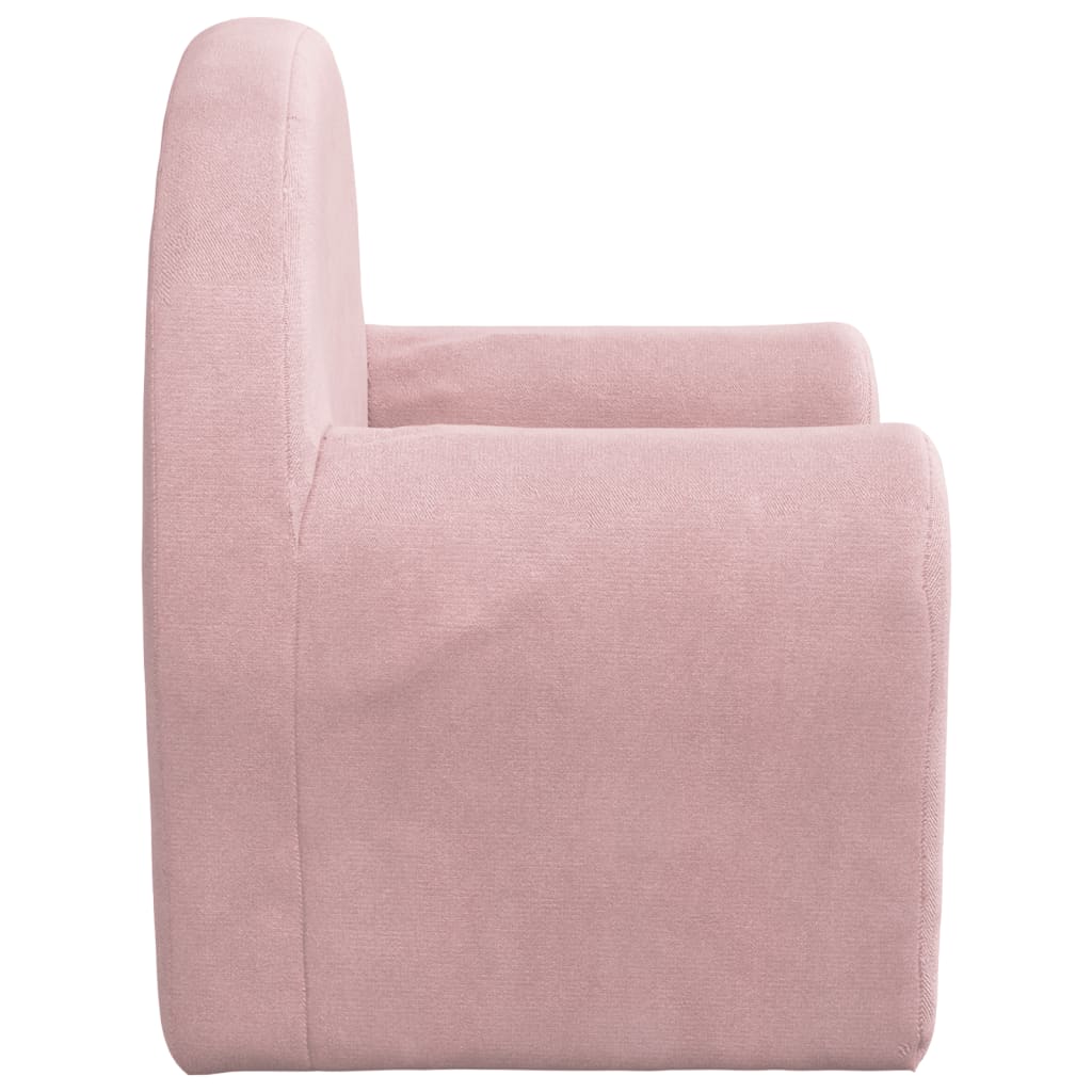 Kinderslaapbank zacht pluche roze