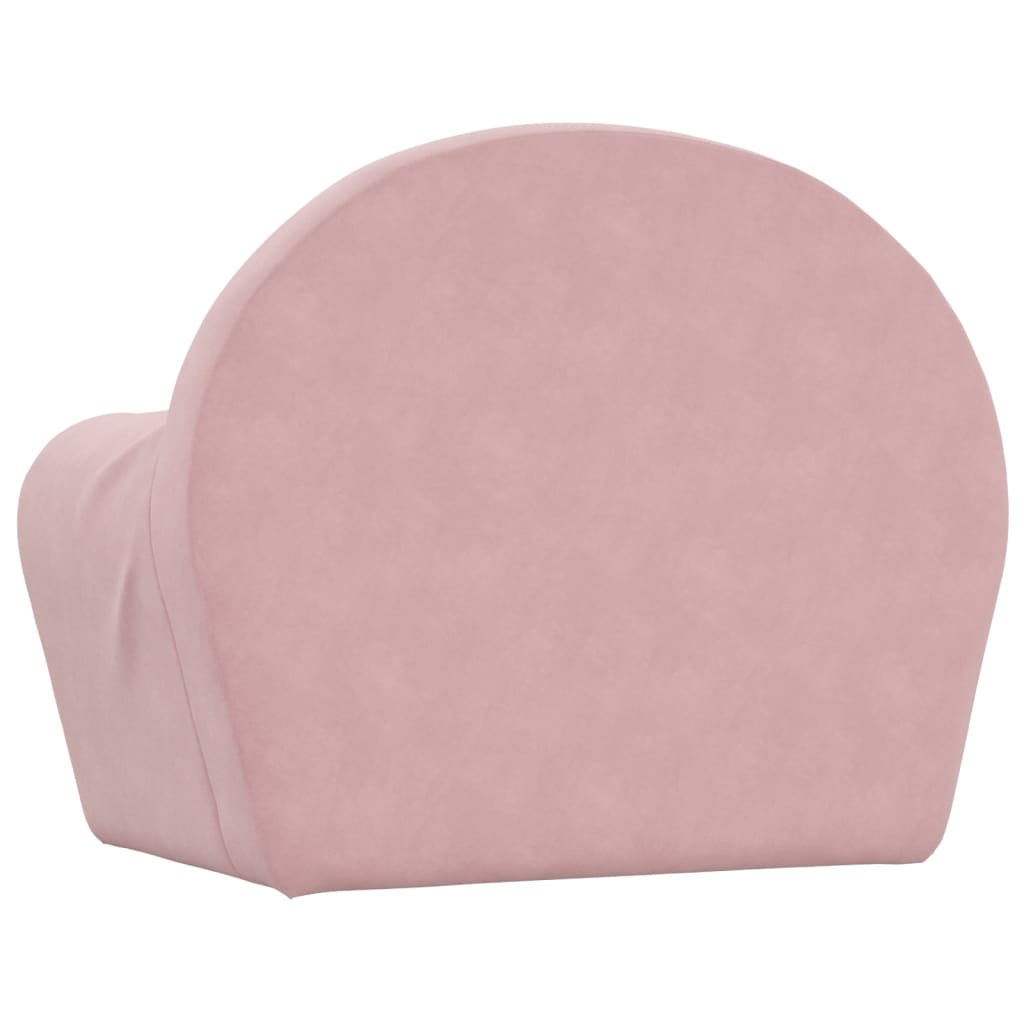 Kinderslaapbank zacht pluche roze