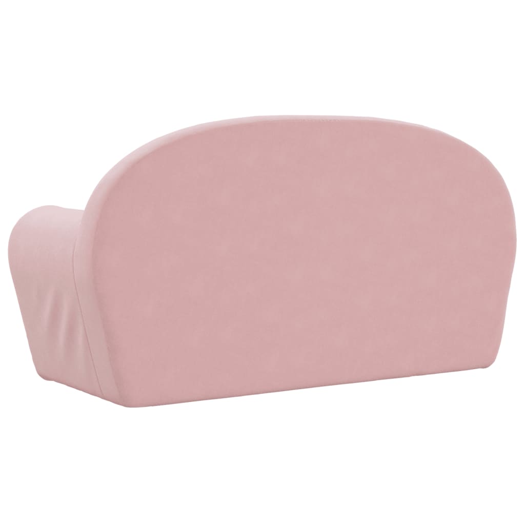Kinderslaapbank 2-zits zacht pluche roze