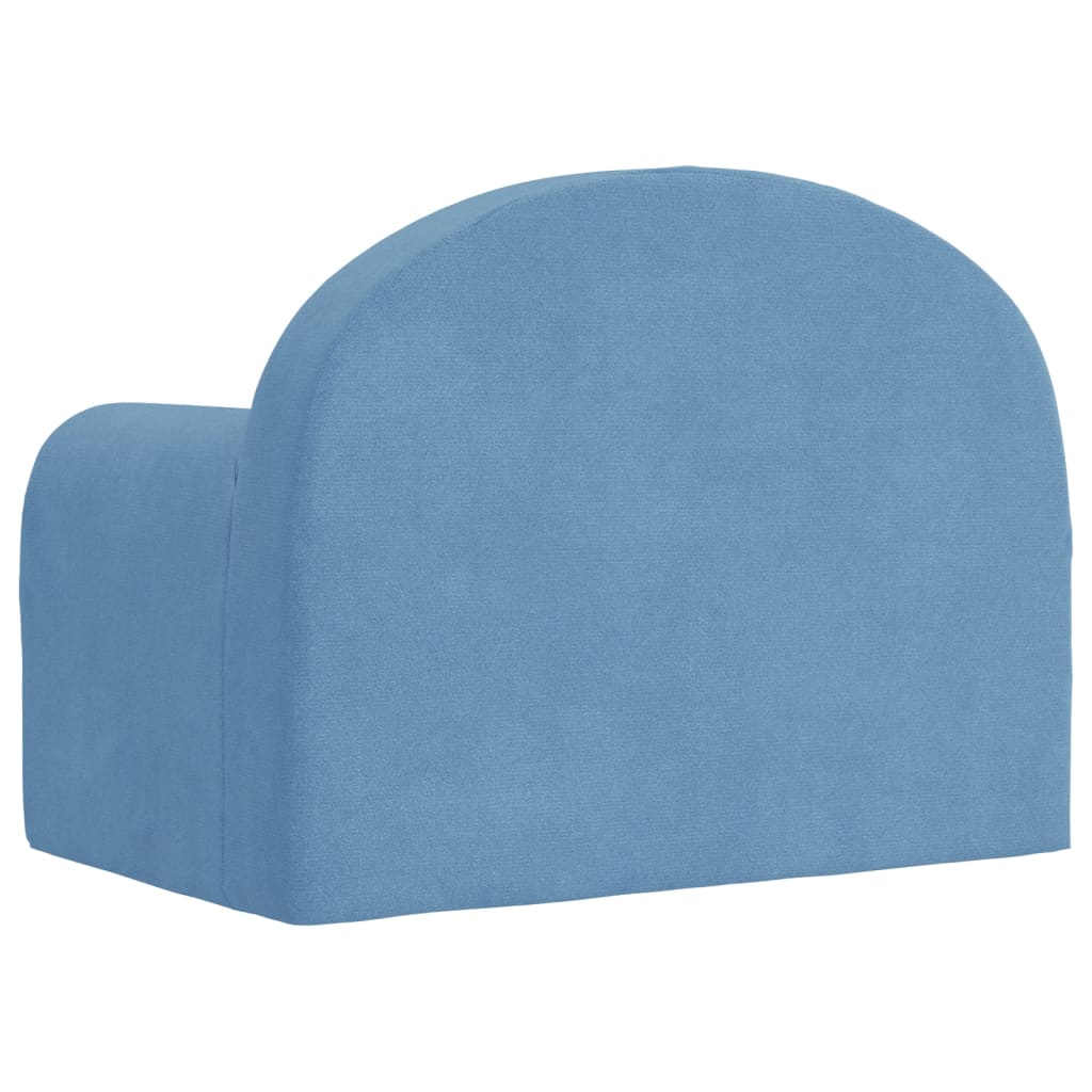 Kinderbank zacht pluche blauw