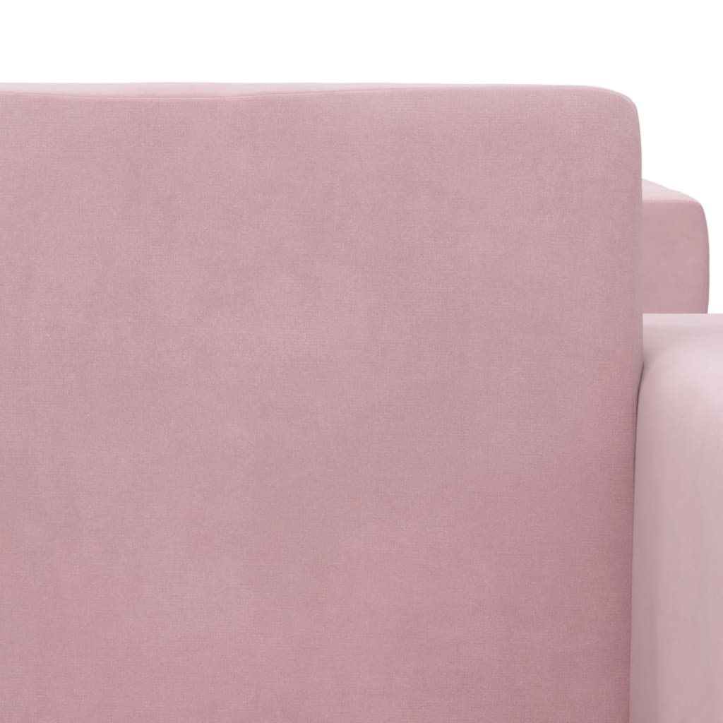 Kinderslaapbank 2-zits zacht pluche roze