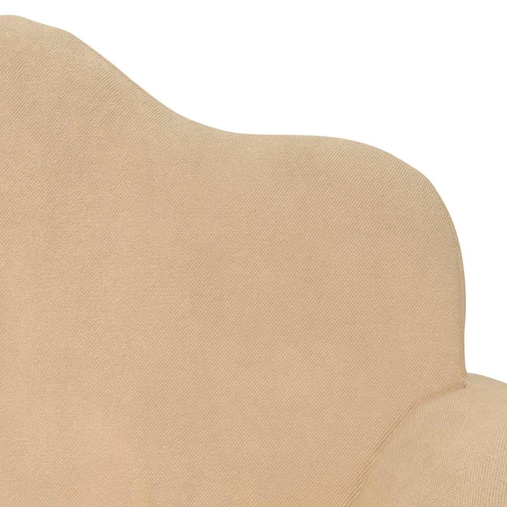 Kinderbank 2-zits zacht pluche crèmekleurig