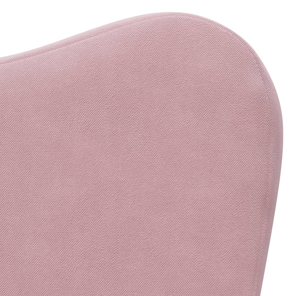 Kinderslaapbank zacht pluche roze