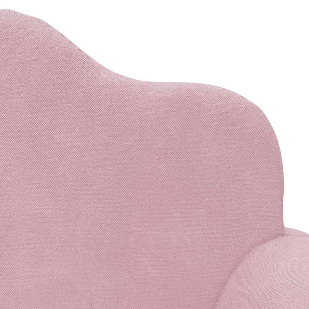 Kinderslaapbank 2-zits zacht pluche roze