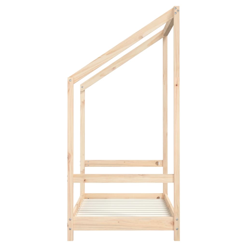 Kinderbedframe 2x(70x140) cm massief grenenhout