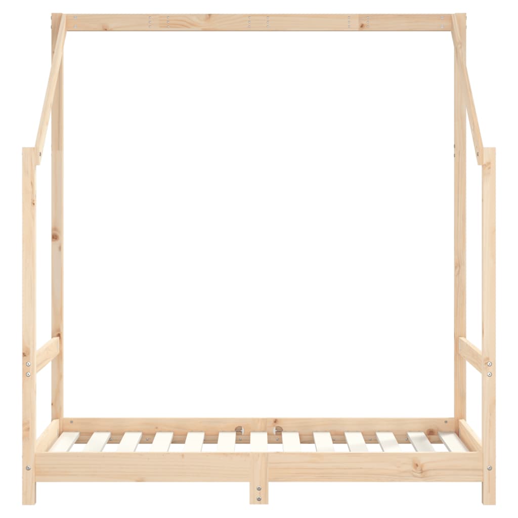 Kinderbedframe 2x(70x140) cm massief grenenhout