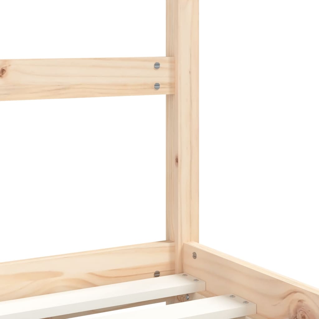 Kinderbedframe 2x(80x160) cm massief grenenhout