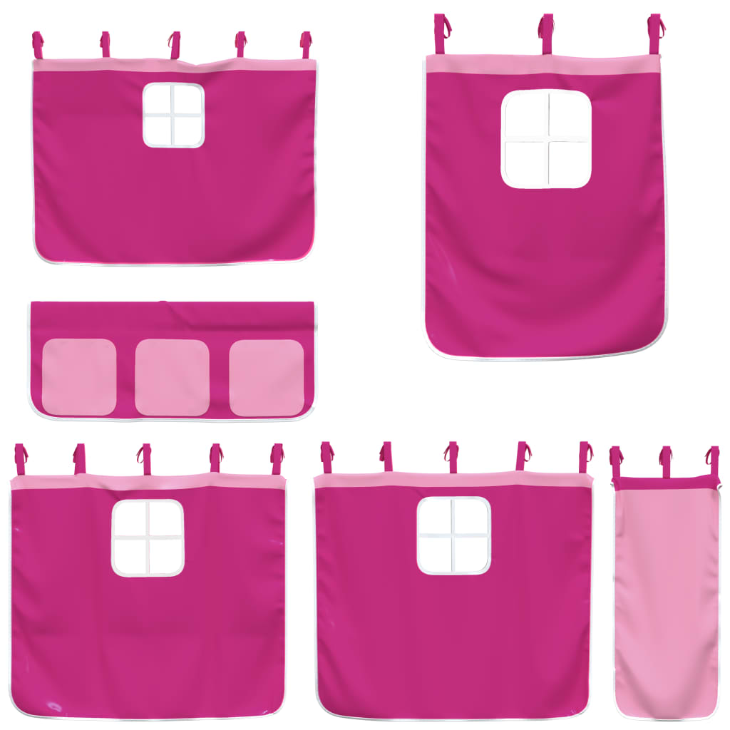 Gordijnen voor hoogslaper polyester roze