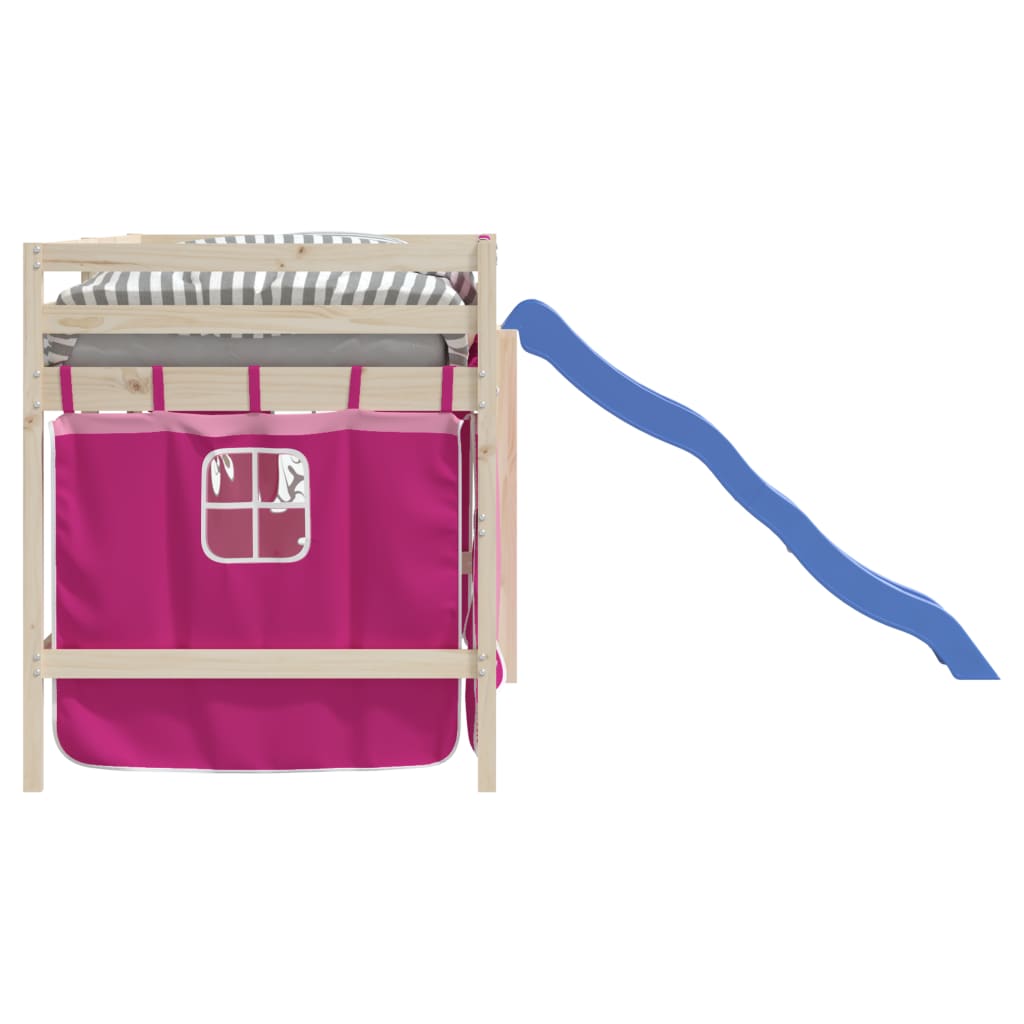 Gordijnen voor hoogslaper polyester roze