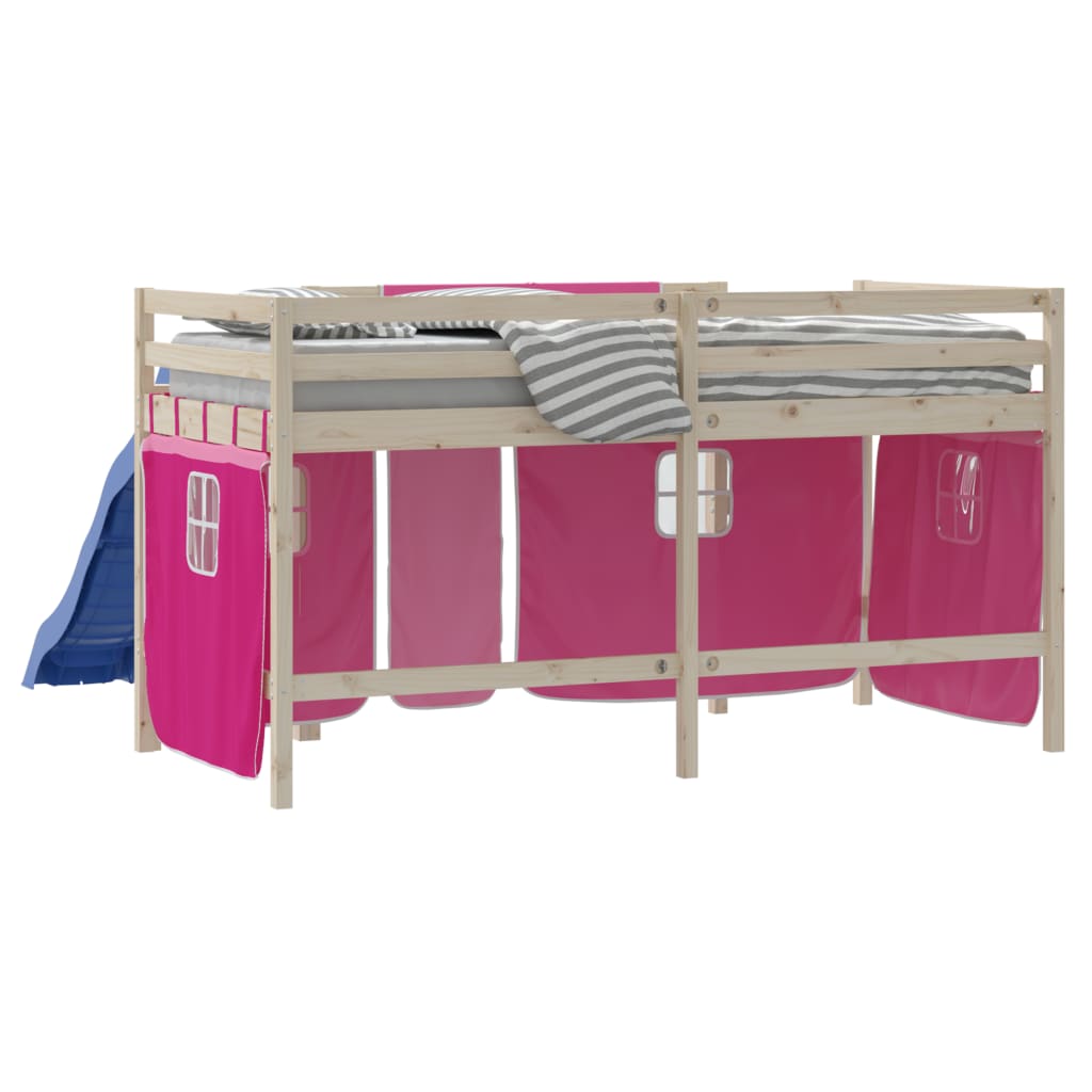 Gordijnen voor hoogslaper polyester roze