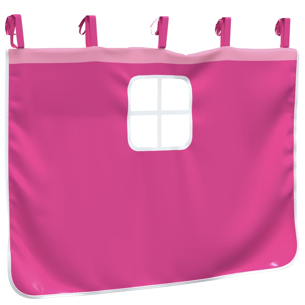 Gordijnen voor hoogslaper met tunnel polyester roze