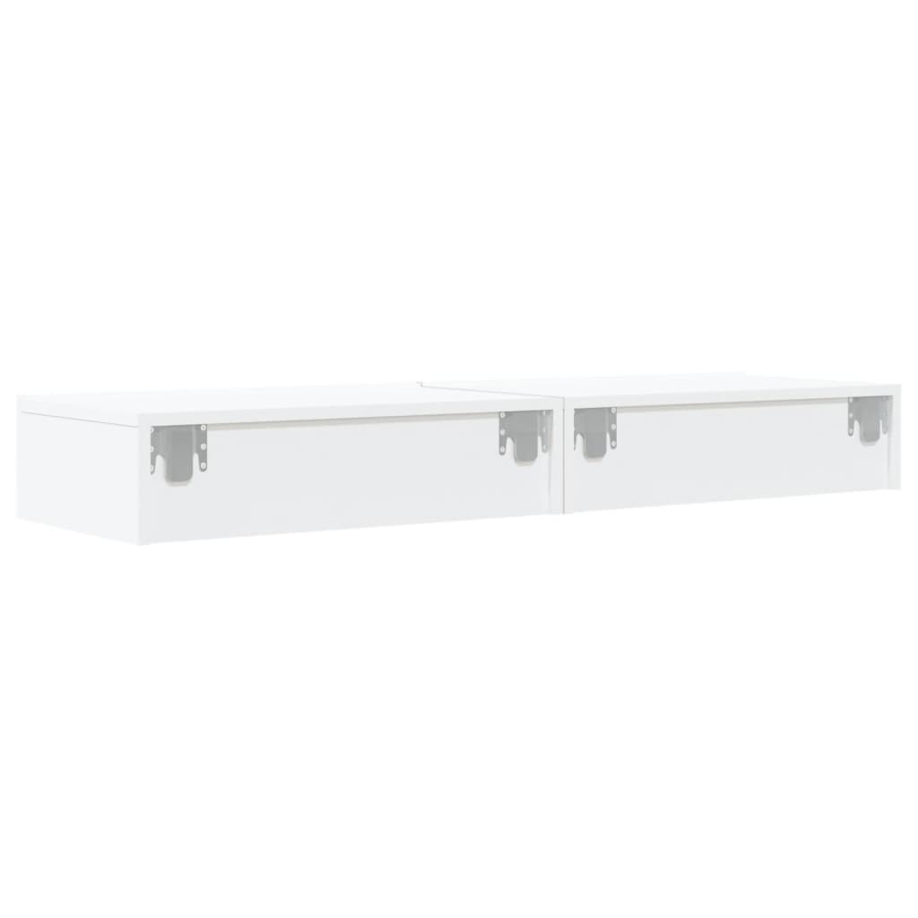 Tv-meubelen 2 st met LED-verlichting 60x35x15,5 cm wit
