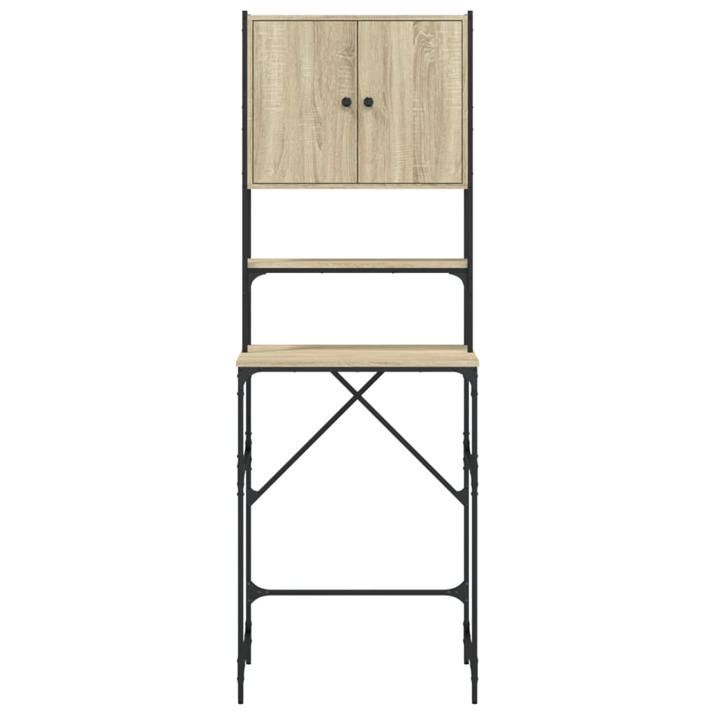 Wasmachinekast 68x48,5x194 cm sonoma eikenkleurig