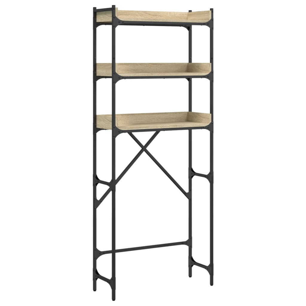 Wasmachinekast 67x25x163 cm bewerkt hout sonoma eikenkleurig