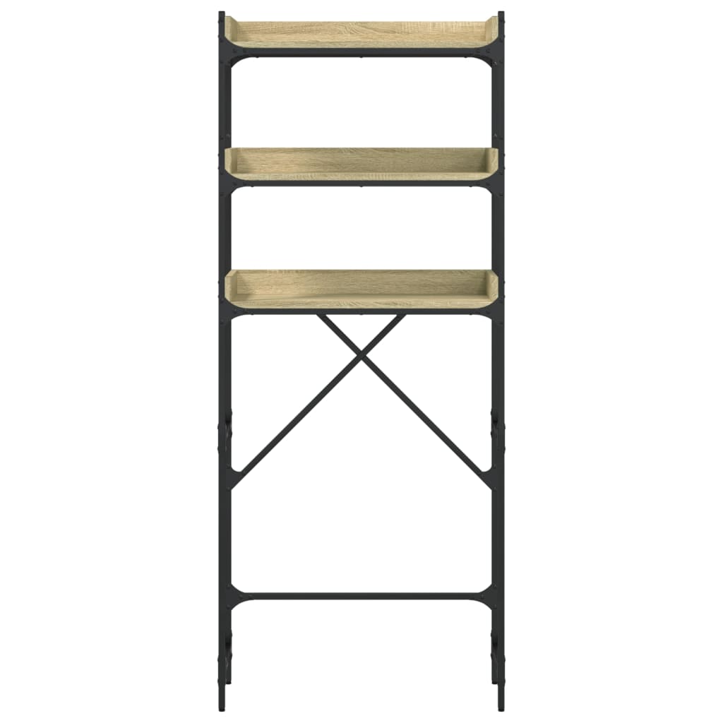 Wasmachinekast 67x25x163 cm bewerkt hout sonoma eikenkleurig