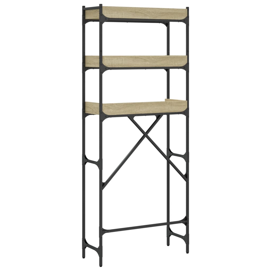 Wasmachinekast 67x25x163 cm bewerkt hout sonoma eikenkleurig