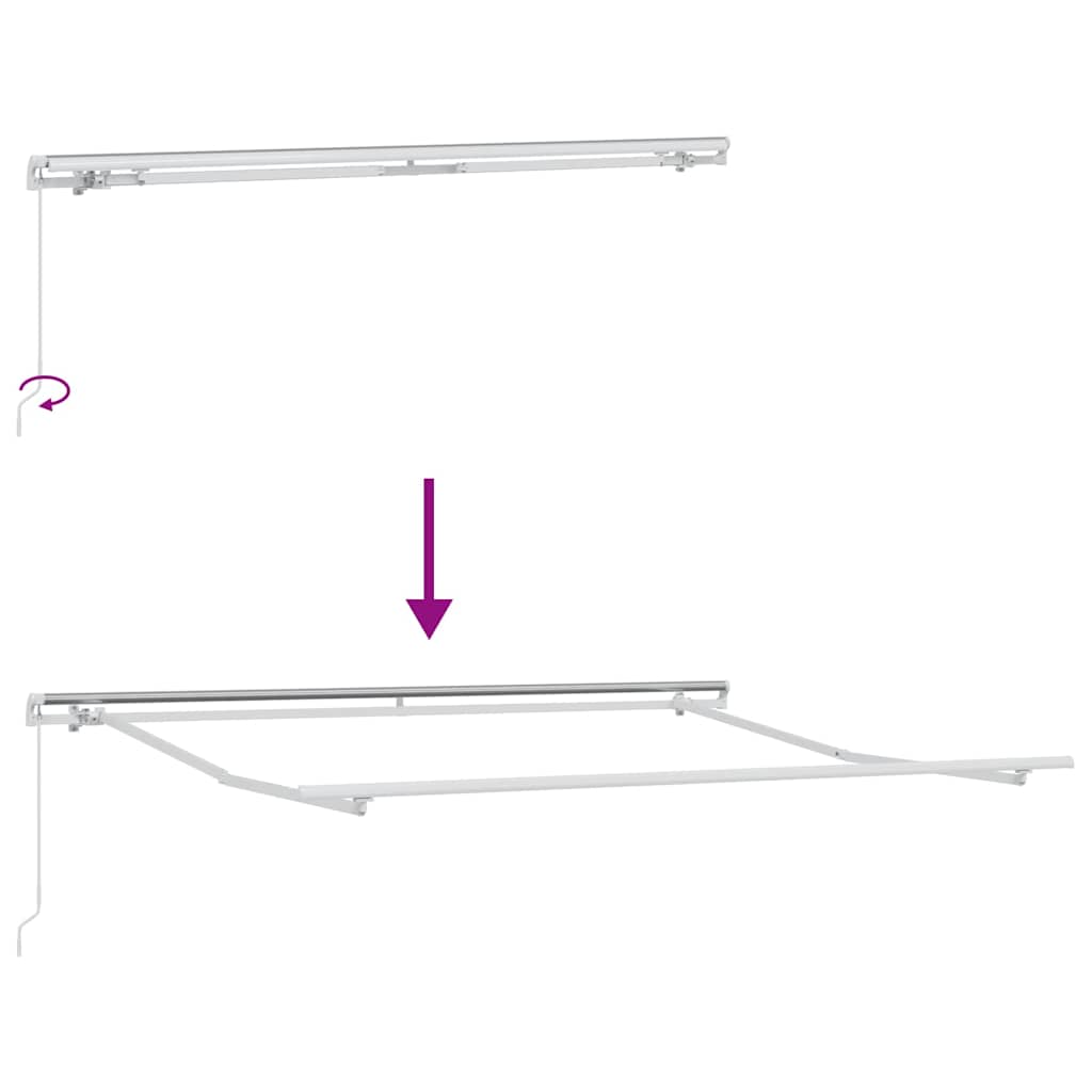 Luifel handmatig uittrekbaar 300x250 cm bordeauxrood