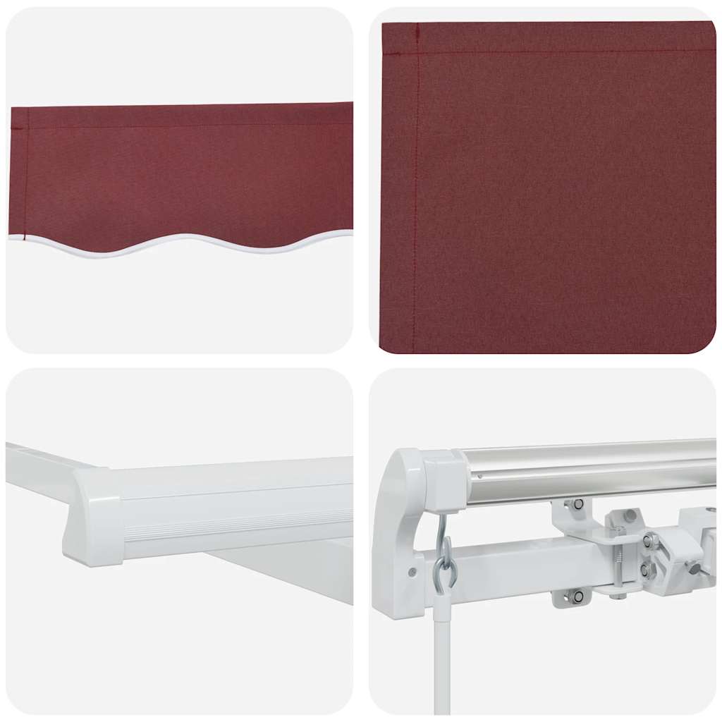 Luifel handmatig uittrekbaar 300x250 cm bordeauxrood