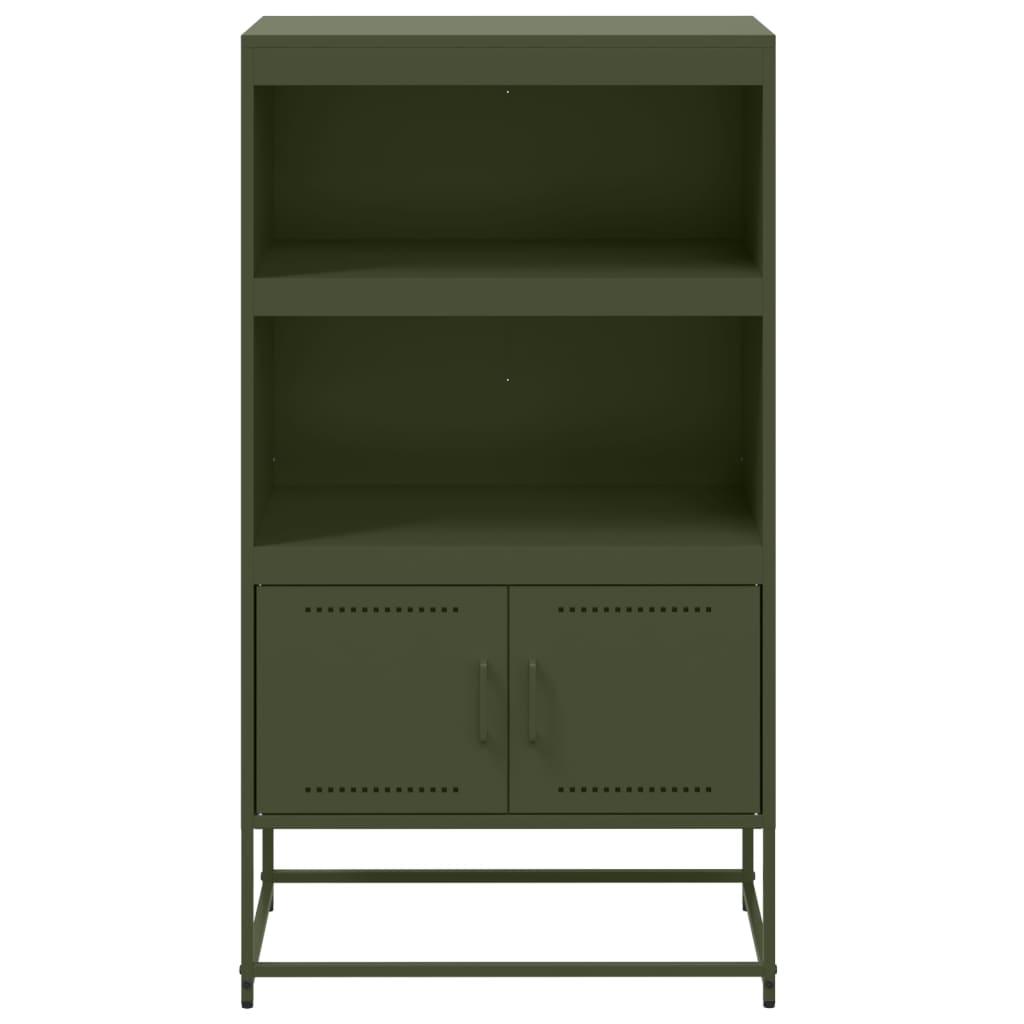 Hoge kast 68,5x38,5x123,5 cm staal olijfgroen