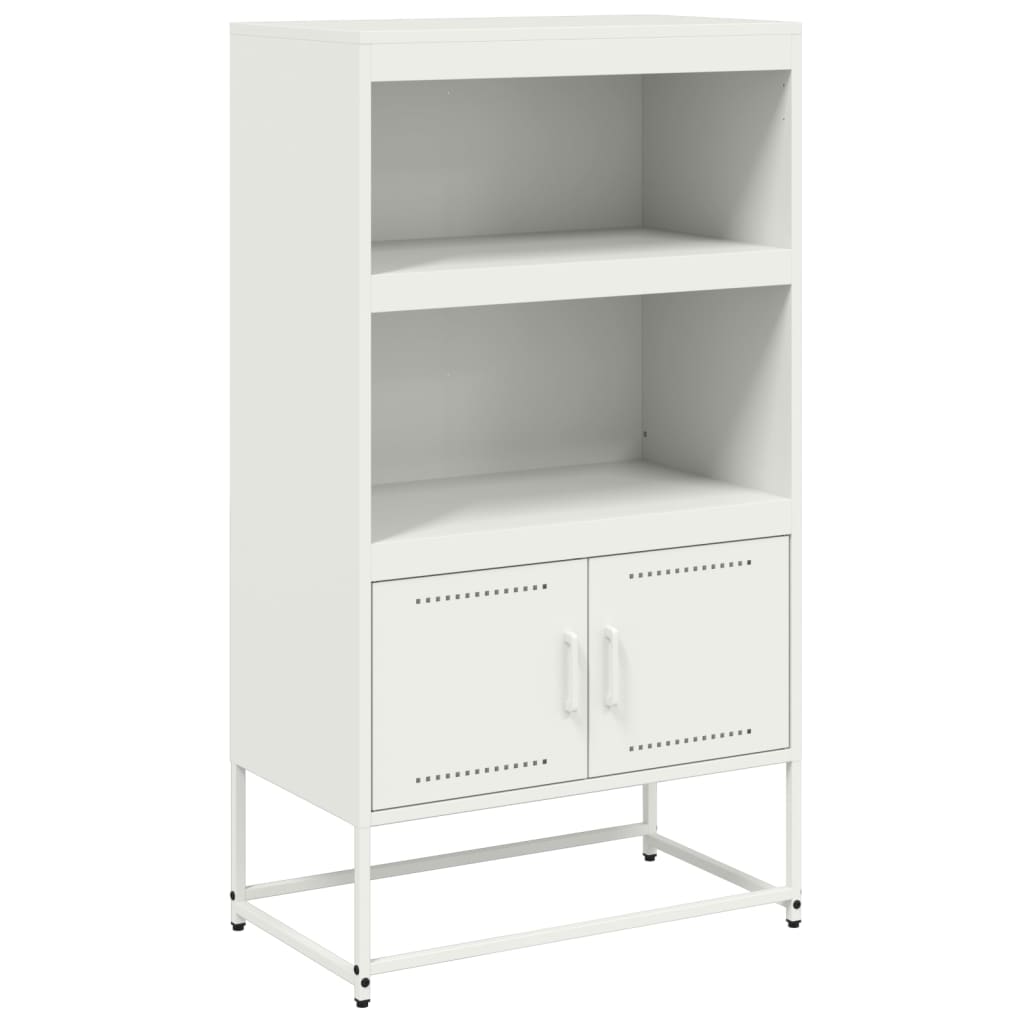 Hoge kast 68,5x38,5x123,5 cm staal wit