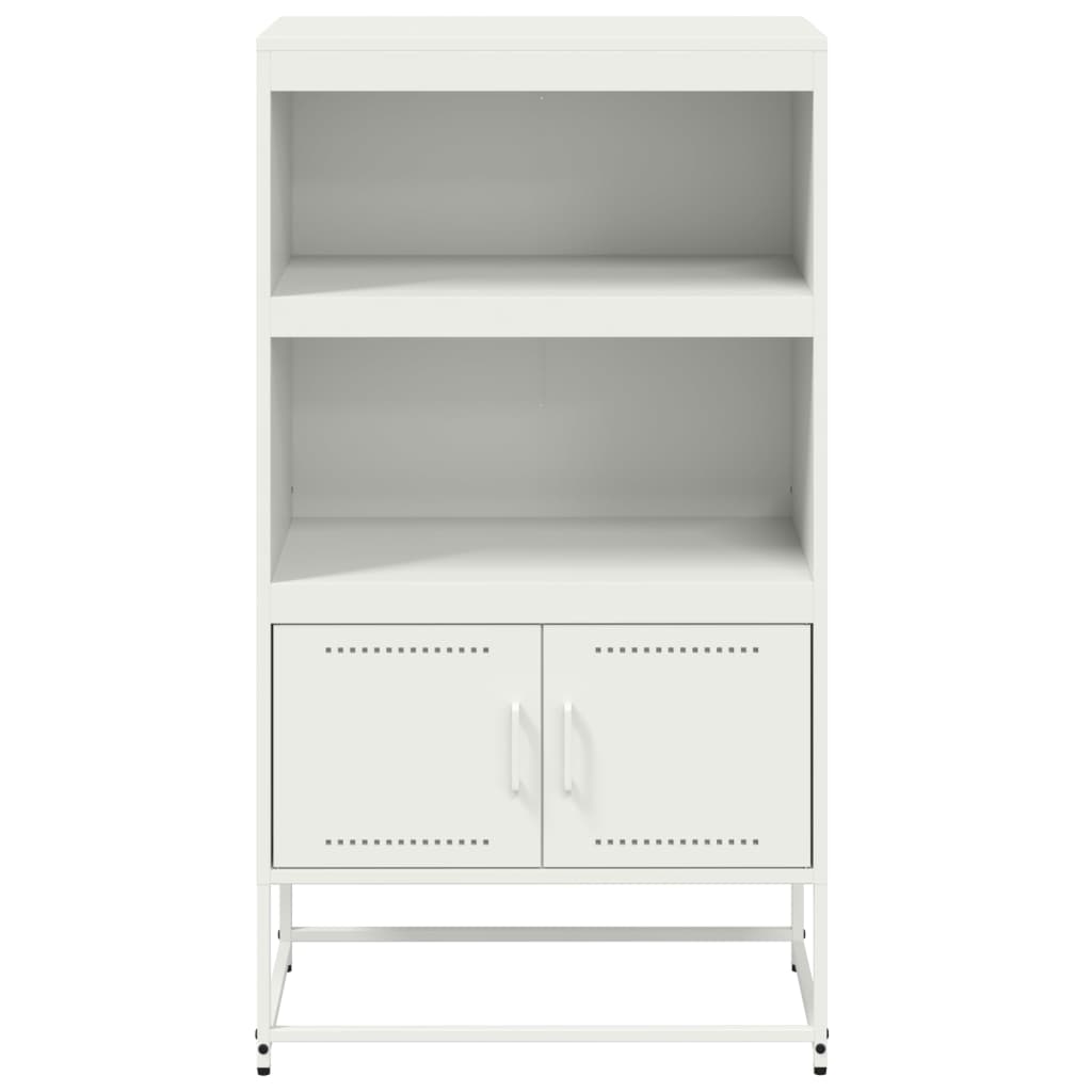 Hoge kast 68,5x38,5x123,5 cm staal wit