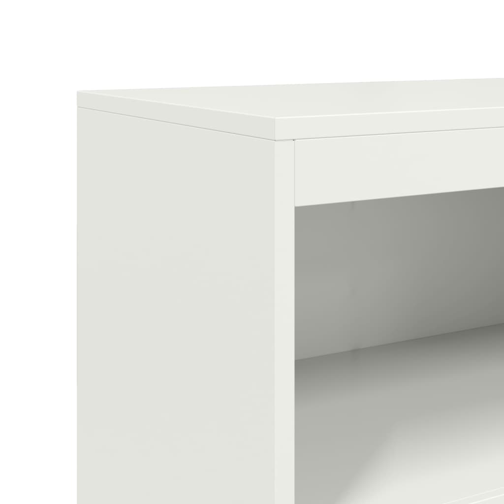 Hoge kast 68,5x38,5x123,5 cm staal wit