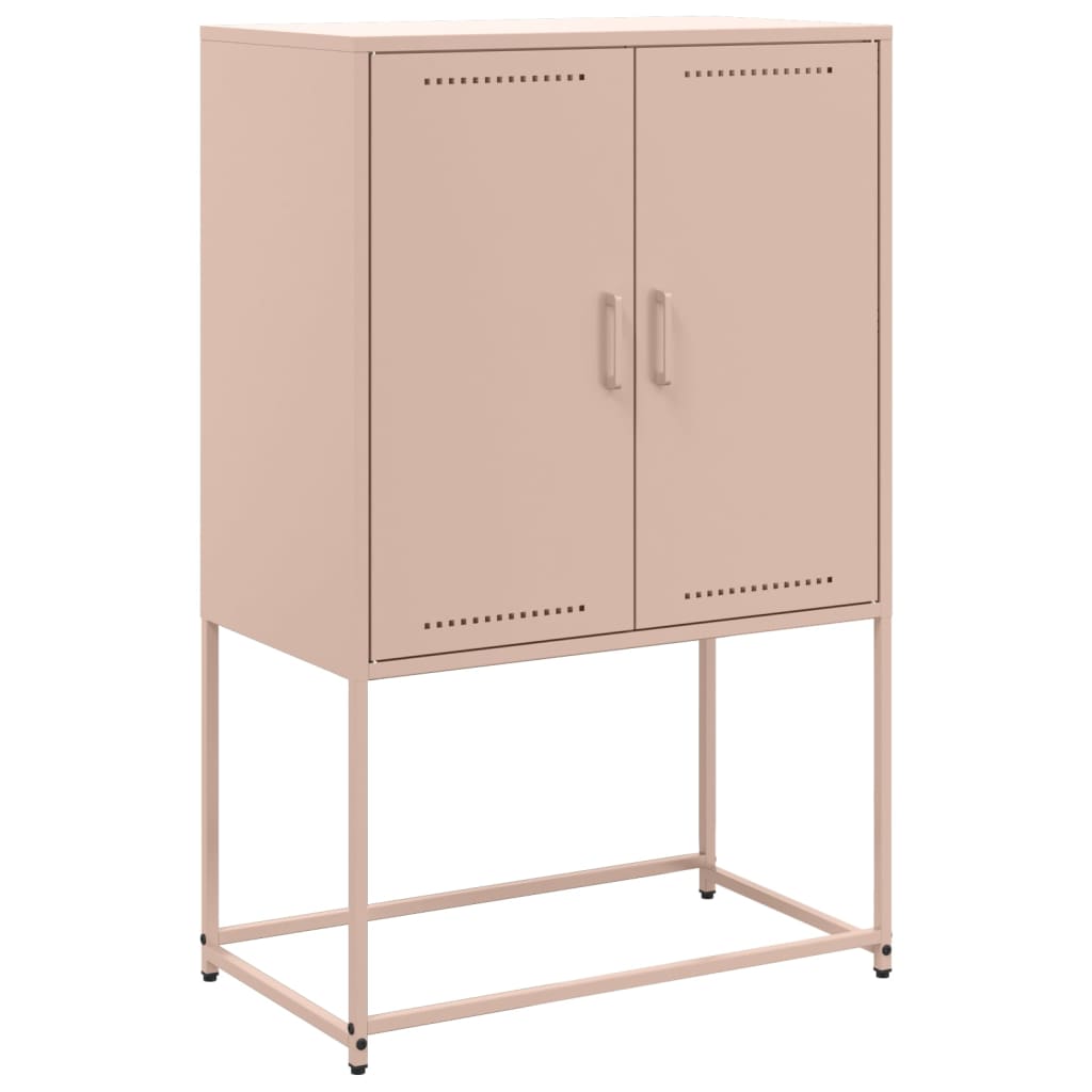 Hoge kast 68,5x38,5x107 cm staal roze
