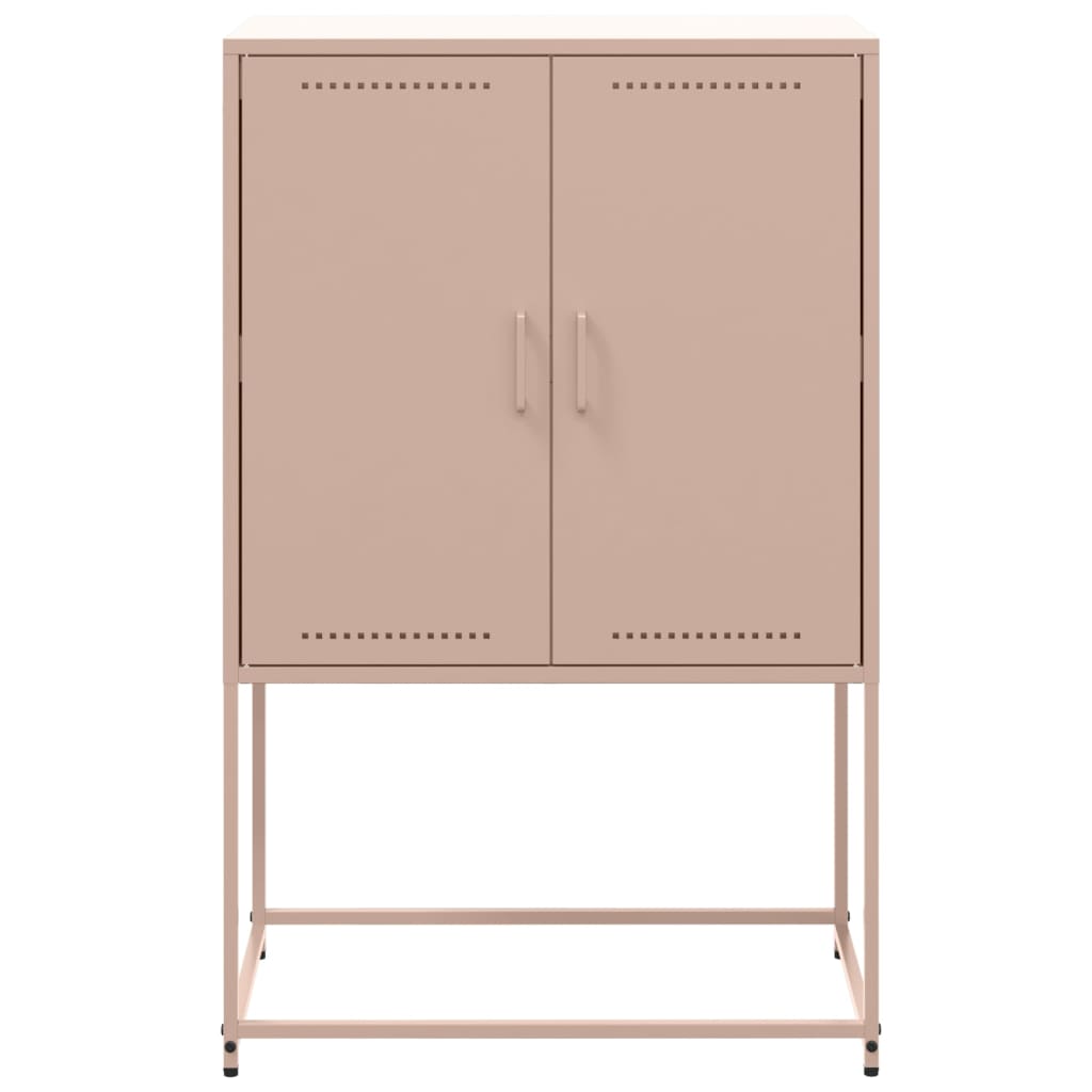 Hoge kast 68,5x38,5x107 cm staal roze