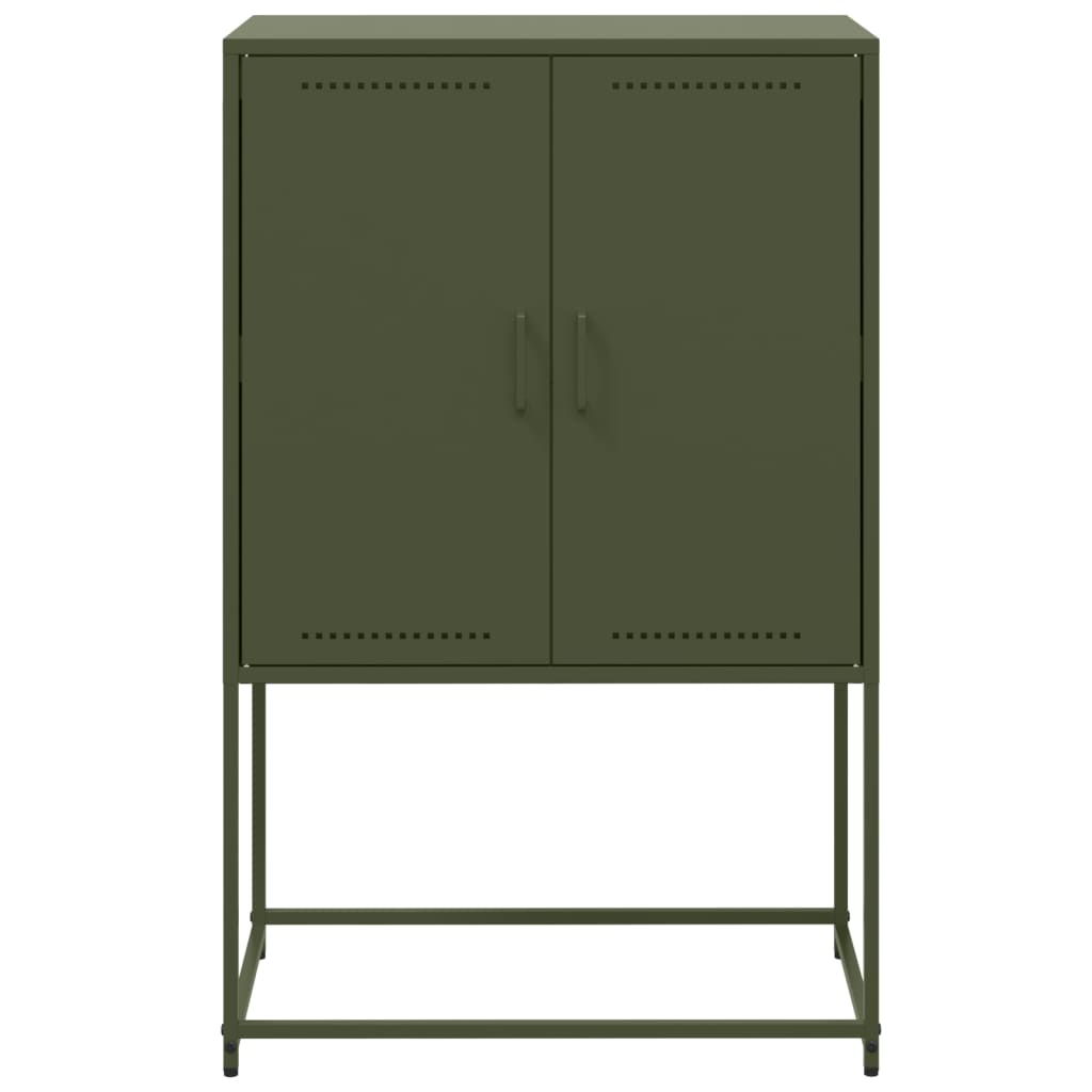 Hoge kast 68,5x38,5x107 cm staal olijfgroen
