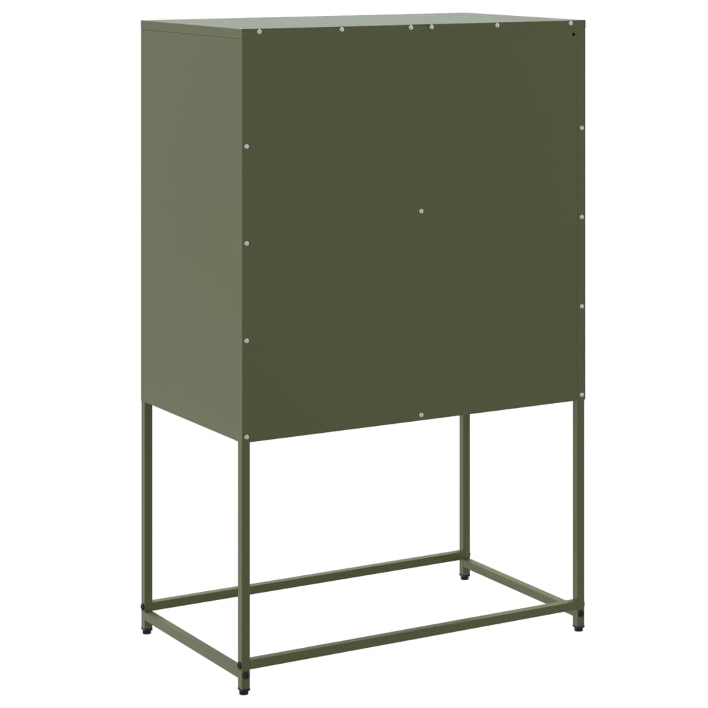 Hoge kast 68,5x38,5x107 cm staal olijfgroen
