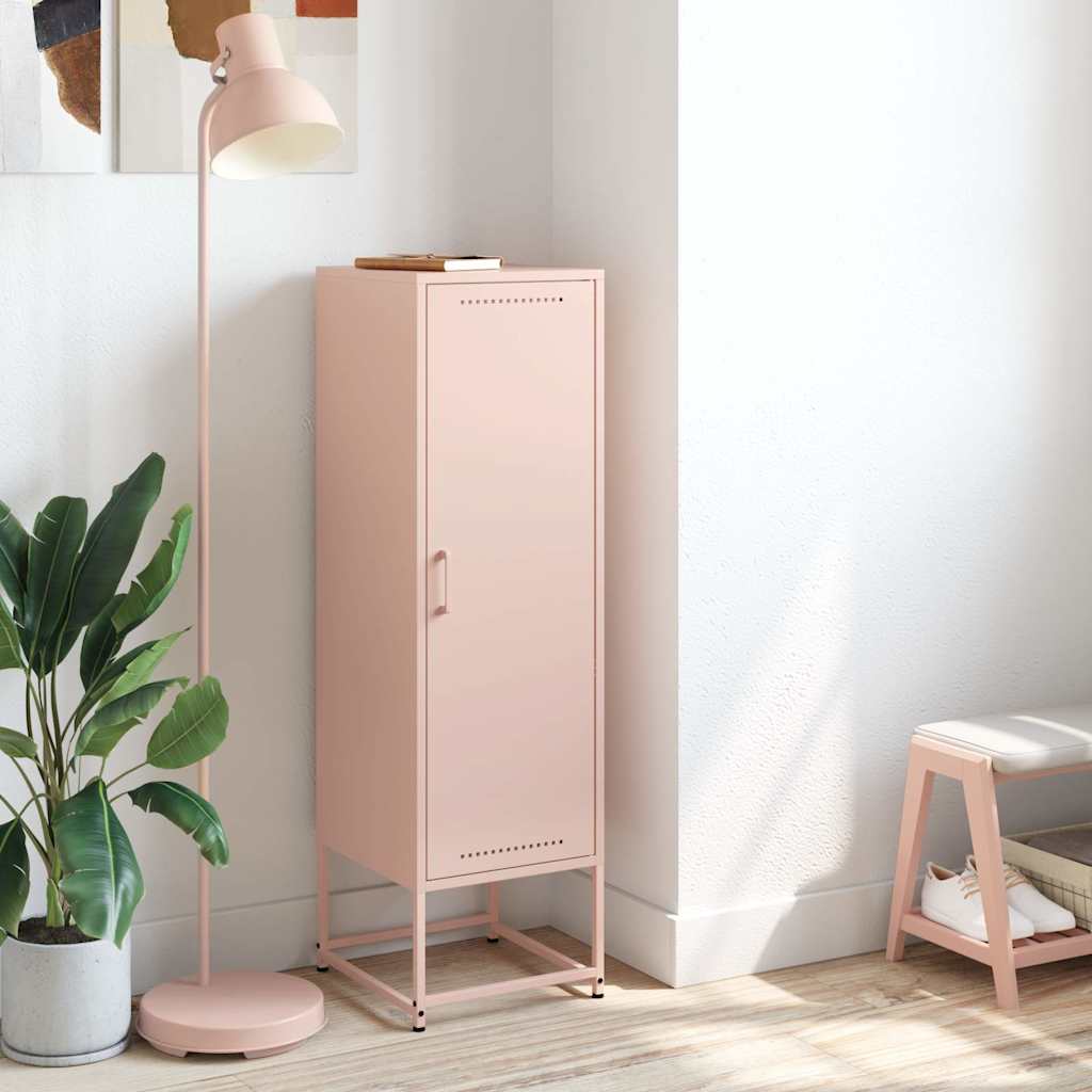 Hoge kast 36x39x123 cm staal roze