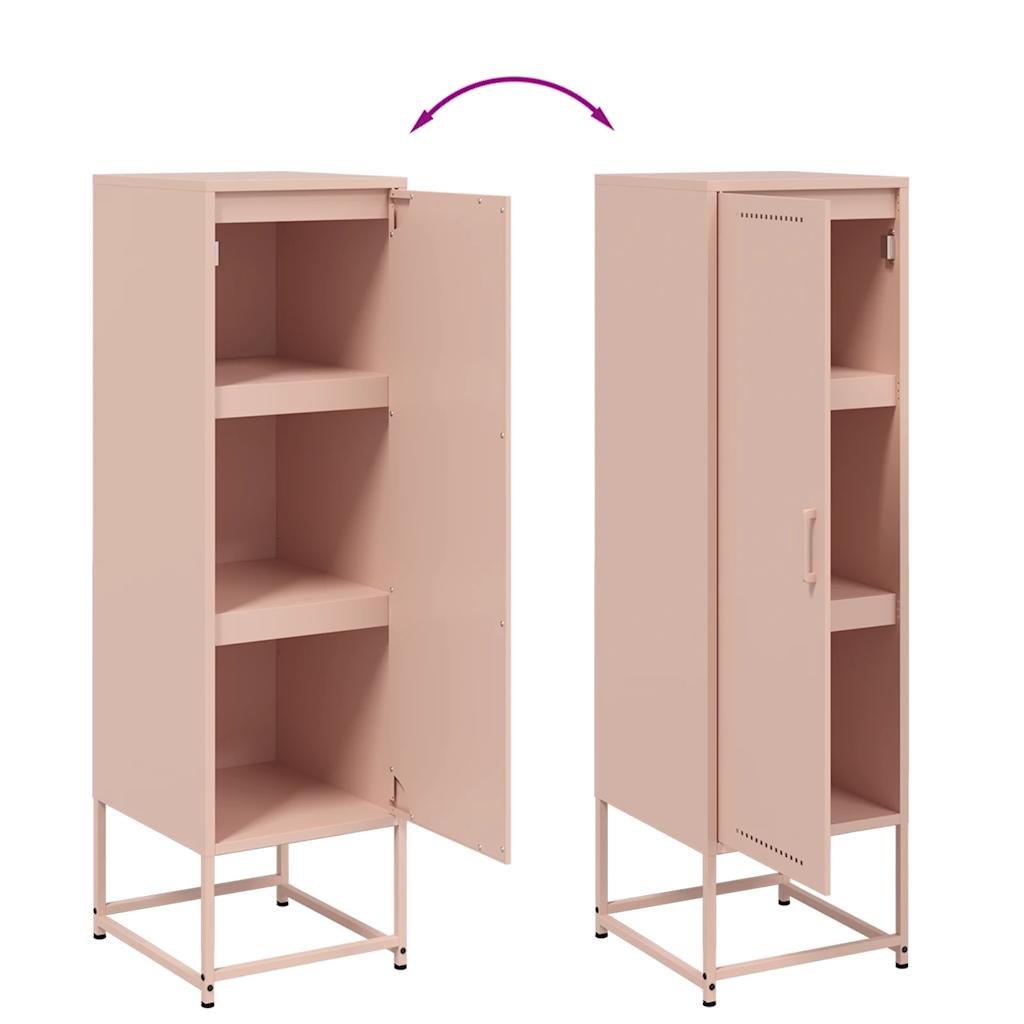 Hoge kast 36x39x123 cm staal roze