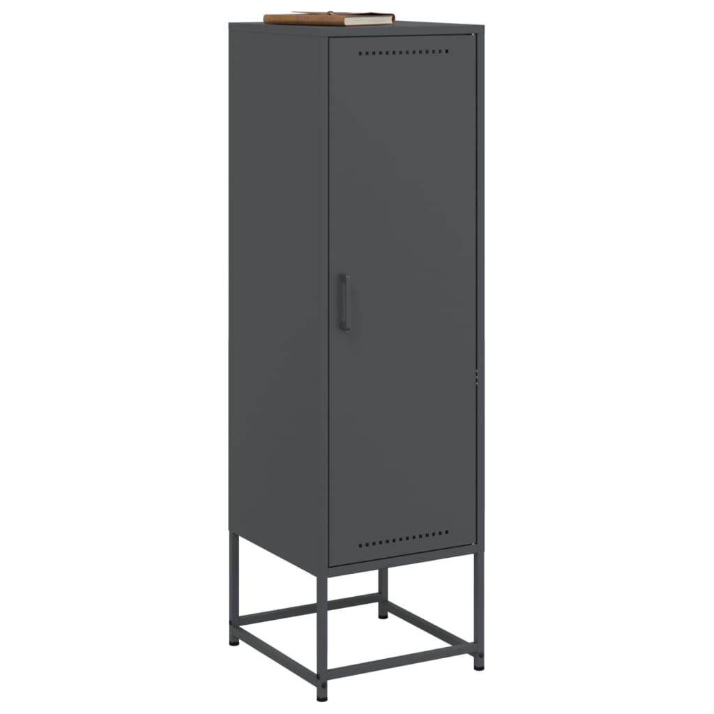 Hoge kast 36x39x123 cm staal antracietkleurig