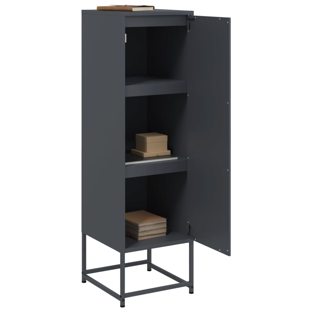 Hoge kast 36x39x123 cm staal antracietkleurig