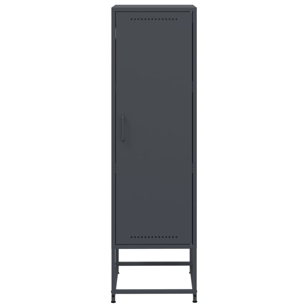 Hoge kast 36x39x123 cm staal antracietkleurig