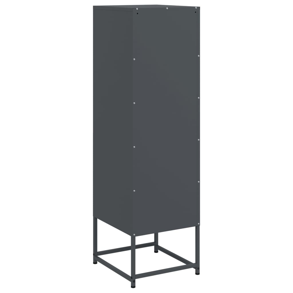 Hoge kast 36x39x123 cm staal antracietkleurig