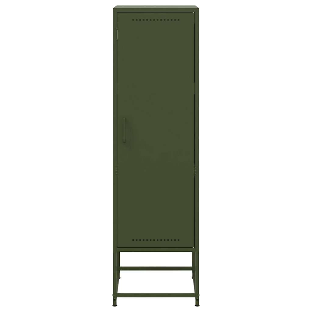 Hoge kast 36x39x123 cm staal olijfgroen