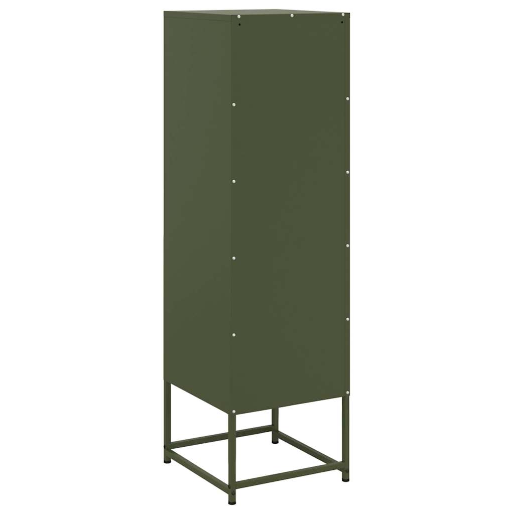 Hoge kast 36x39x123 cm staal olijfgroen