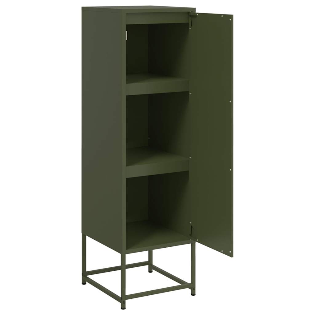 Hoge kast 36x39x123 cm staal olijfgroen