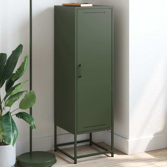 Hoge kast 36x39x123 cm staal olijfgroen