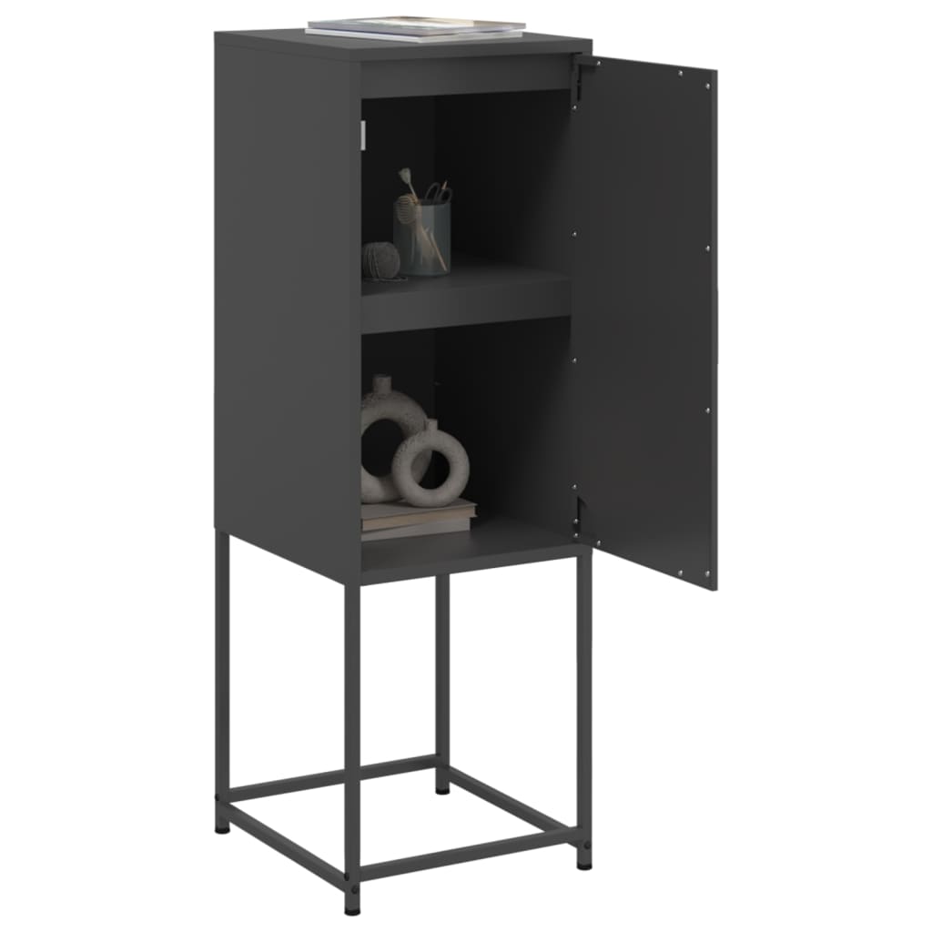 Hoge kast 36x39x107 cm staal zwart