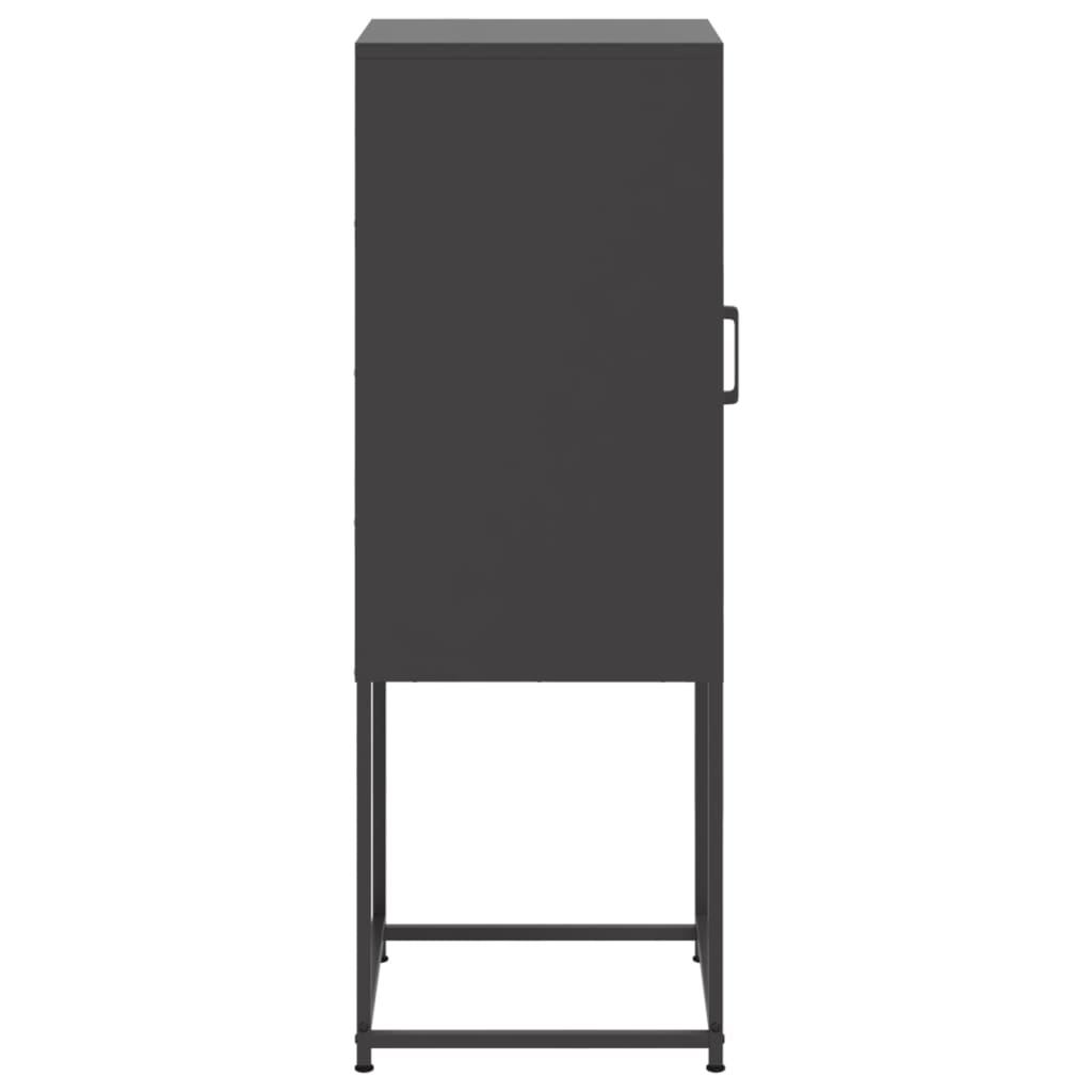 Hoge kast 36x39x107 cm staal zwart