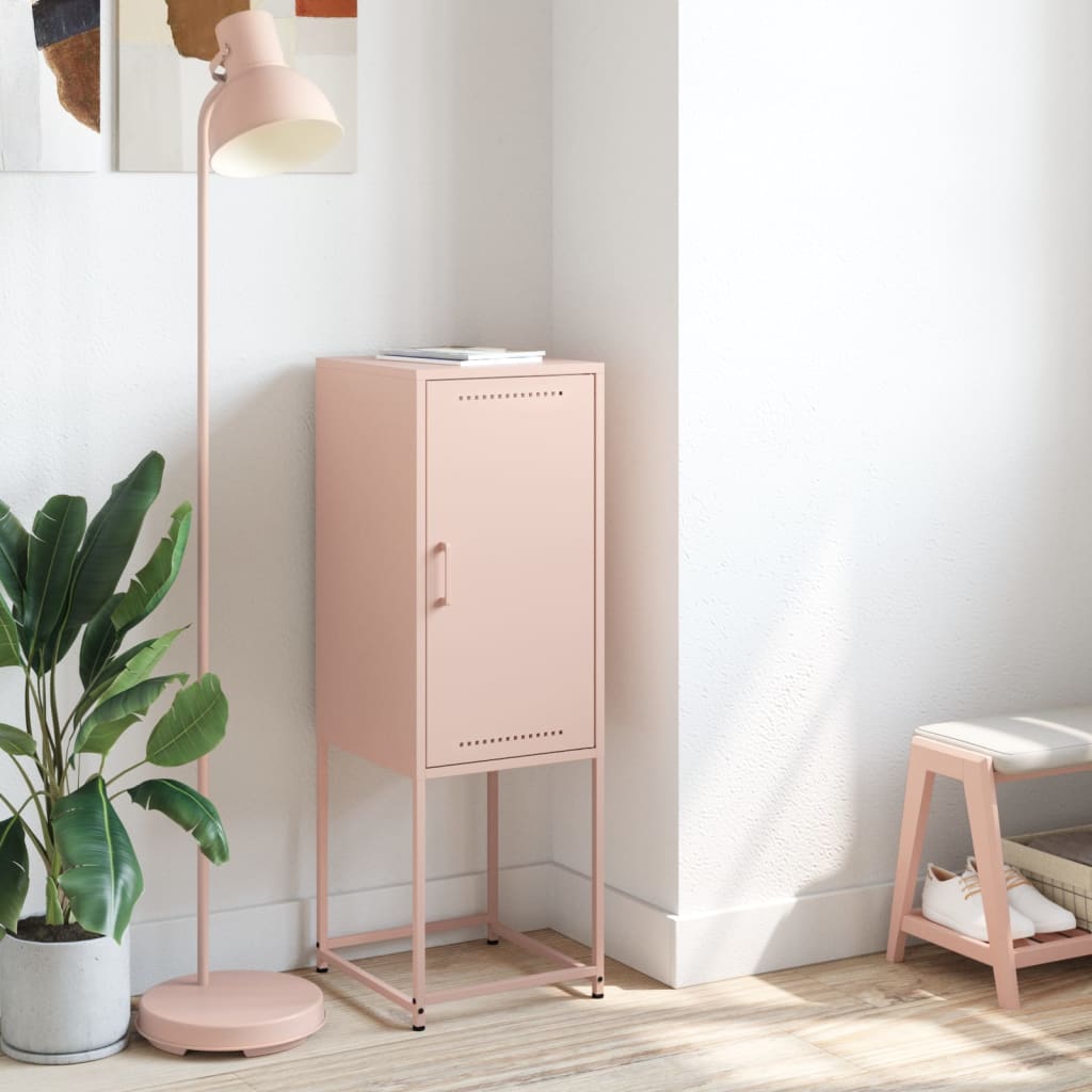Hoge kast 36x39x107 cm staal roze