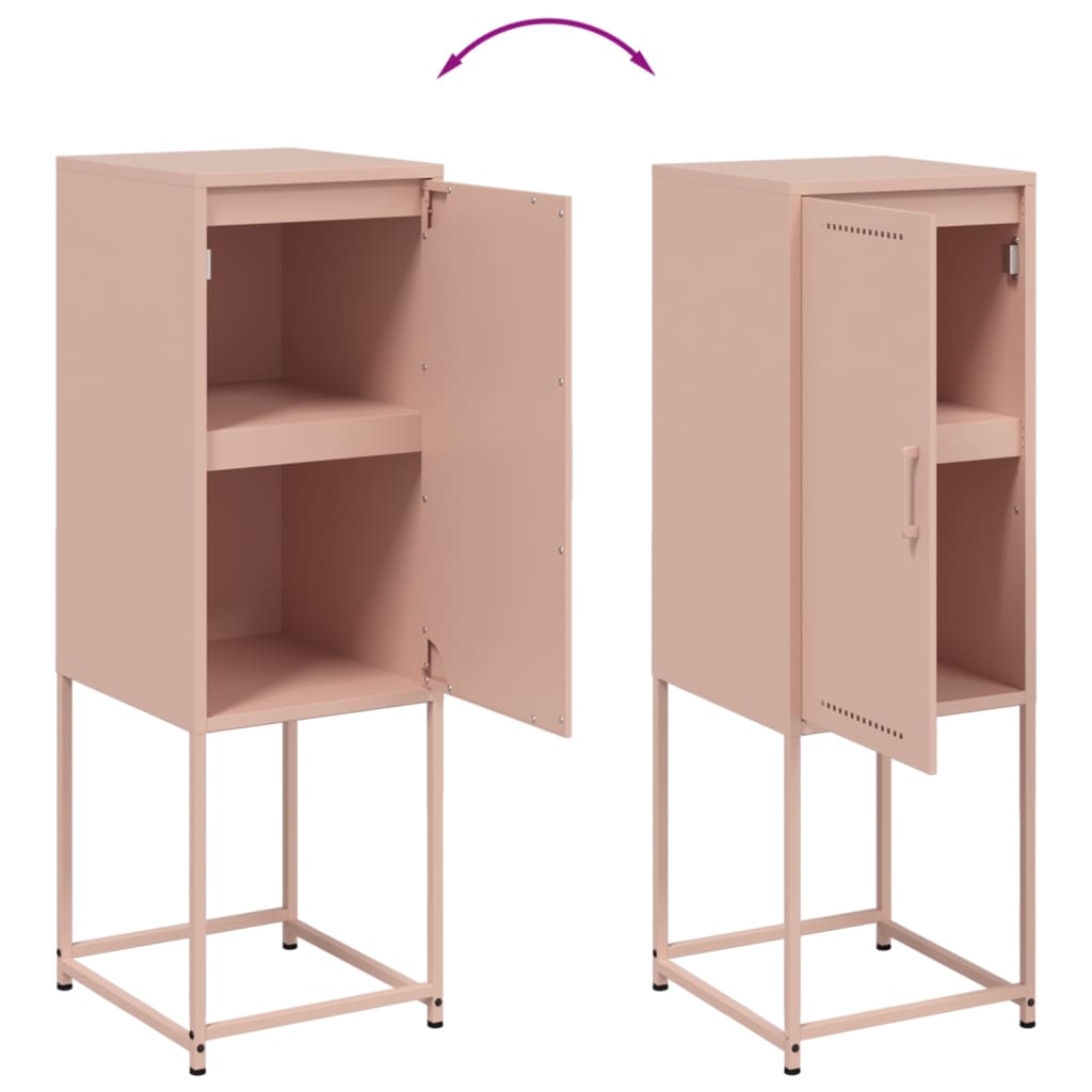 Hoge kast 36x39x107 cm staal roze