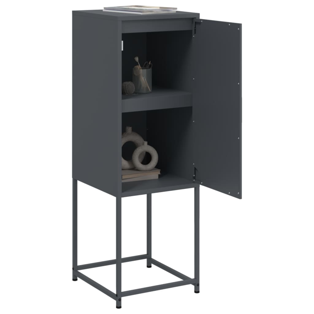 Hoge kast 36x39x107 cm staal antracietkleurig