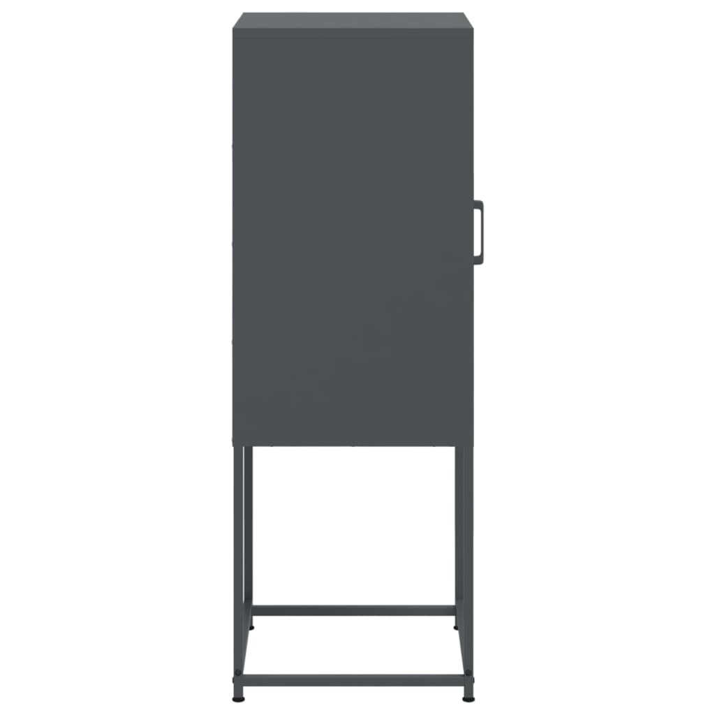 Hoge kast 36x39x107 cm staal antracietkleurig